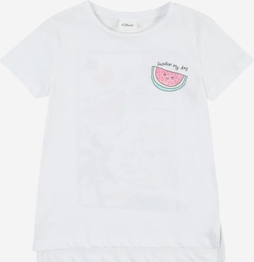 s.Oliver Shirt in Wit: voorkant