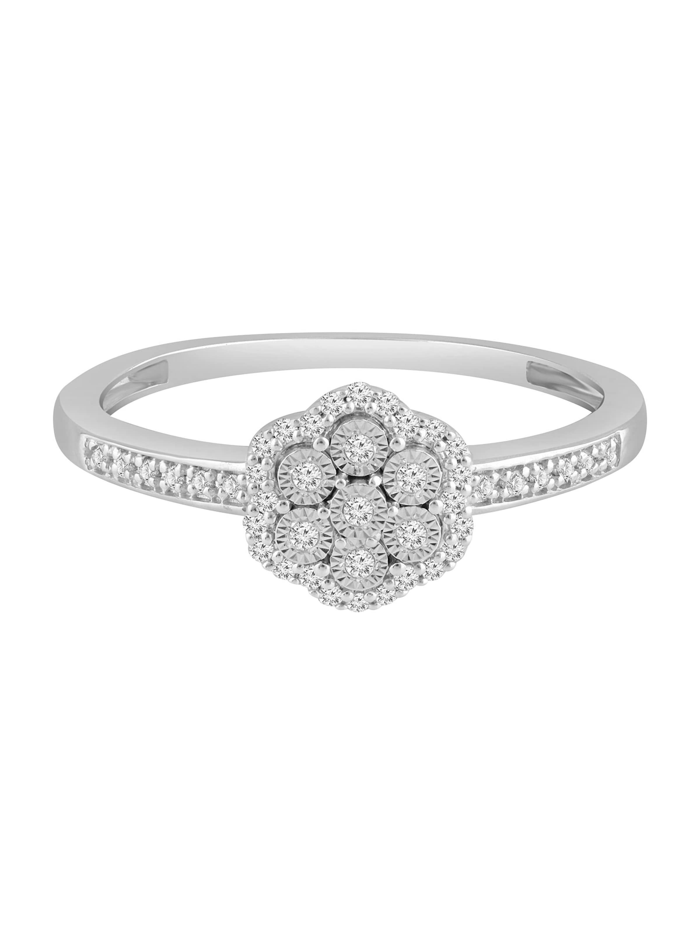 Diamant Exquis Ring in Silver: front