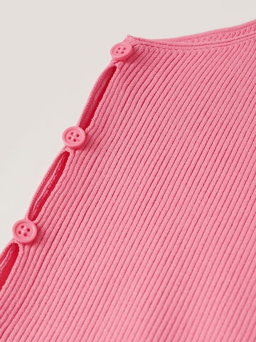 MANGO Knitted Top 'TOBOGAN' in Pink