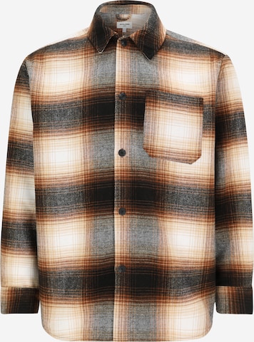 Fit confort Chemise 'JJZAC' JACK & JONES en marron : devant