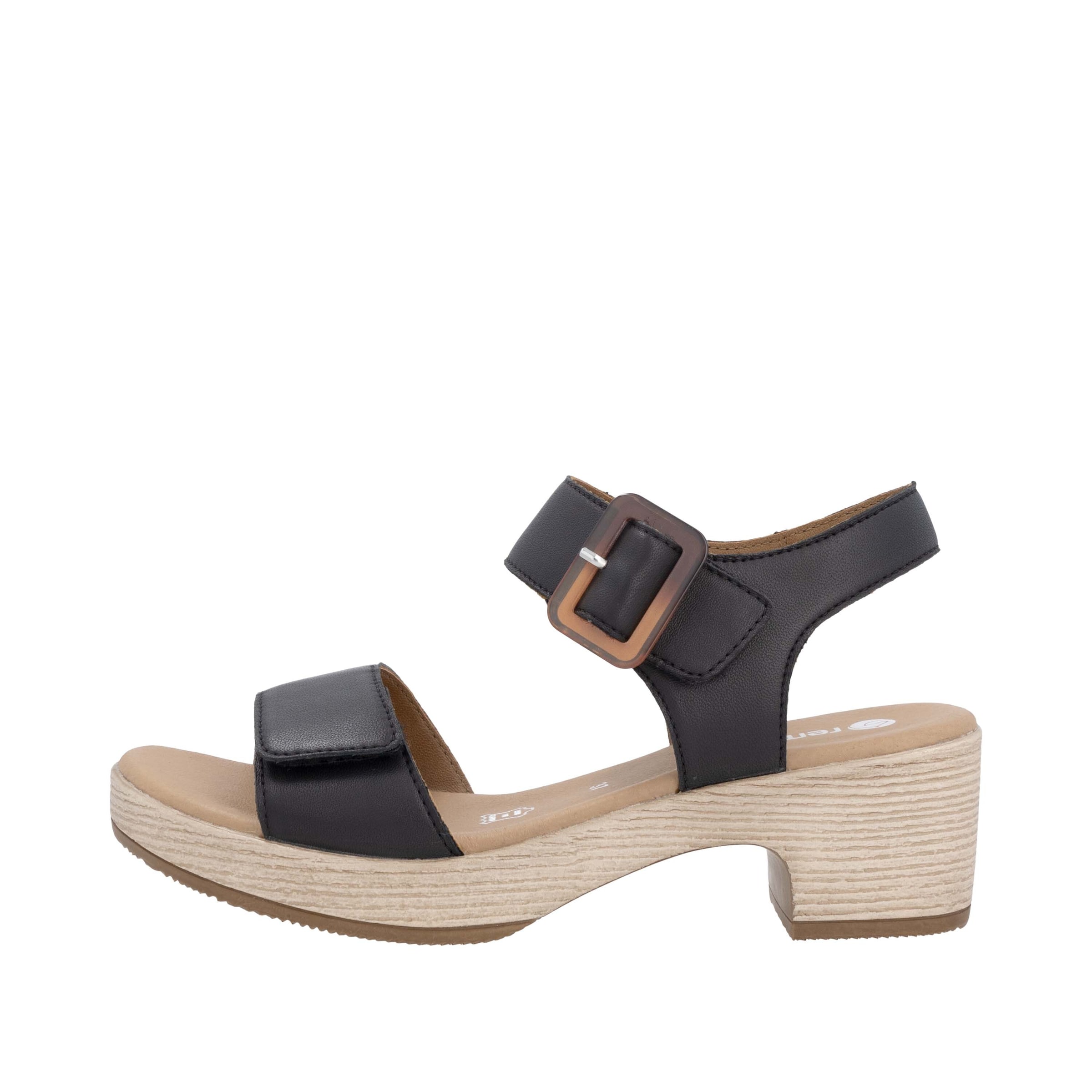 REMONTE Strap Sandals in Black