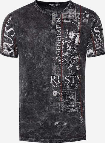 Rusty Neal Shirt in Grijs: voorkant