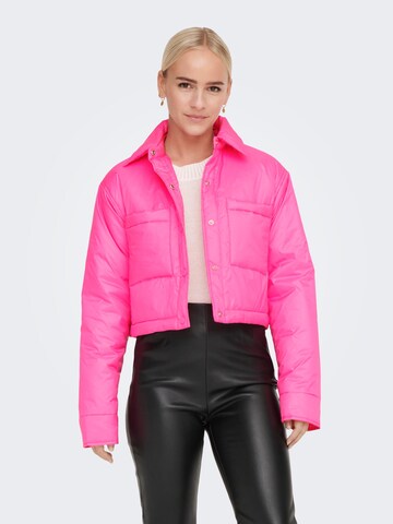 ONLY Демисезонная куртка 'Cassidy' в Ярко-розовый: спереди