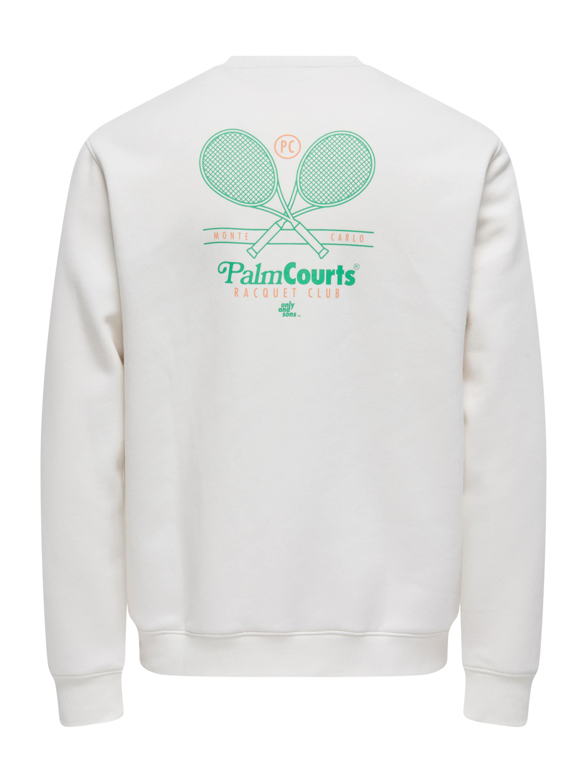 Only & Sons Μπλούζα φούτερ 'ONSTEN' σε λευκό: πίσω