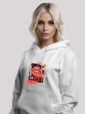 Sweat-shirt 'Lips like sugar retro fashion  Valentinstag' F4NT4STIC en blanc