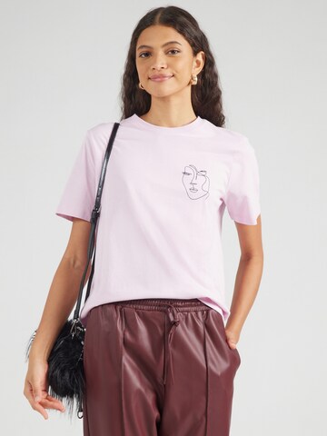 T-shirt VILA en violet : devant