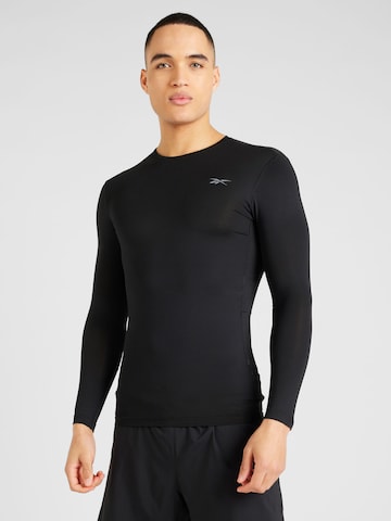 T-Shirt fonctionnel 'COMP' Reebok en noir : devant