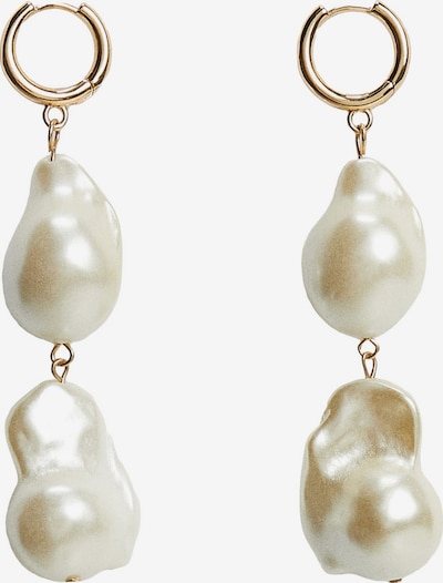 Cercei MANGO pe auriu / alb perlat, Vizualizare produs