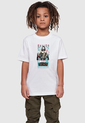 T-Shirt 'Aquaman - Saviour Of The Seas' ABSOLUTE CULT en blanc : devant