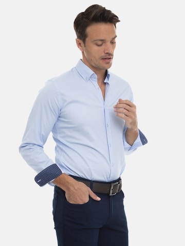 Sir Raymond Tailor Regular fit Button Up Shirt 'Seda' in Blue