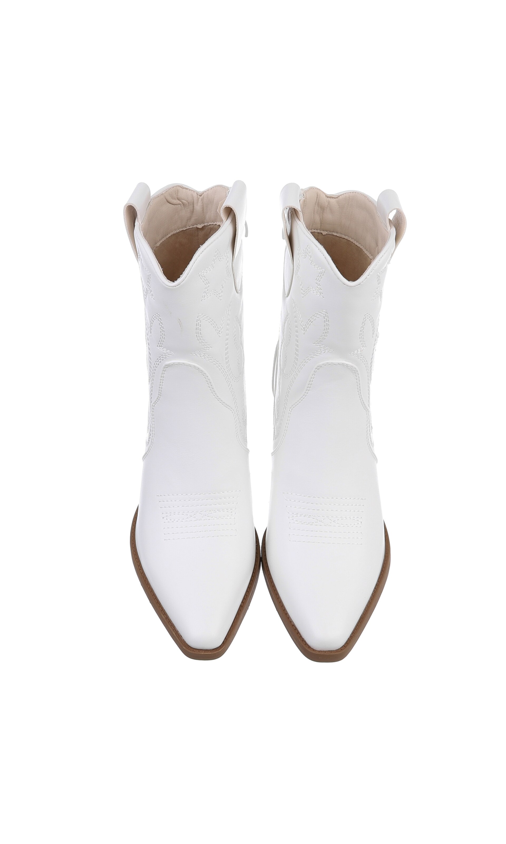 Ital-Design Cowboy Boots in White