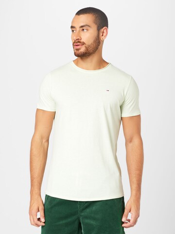 Tommy Jeans Тениска 'JASPE' в зелено: отпред