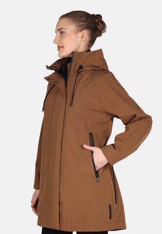 Fuchs Schmitt Between-Seasons Coat in Brown: front