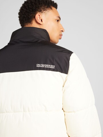 Only & Sons Winter Jacket 'Melvin' in White