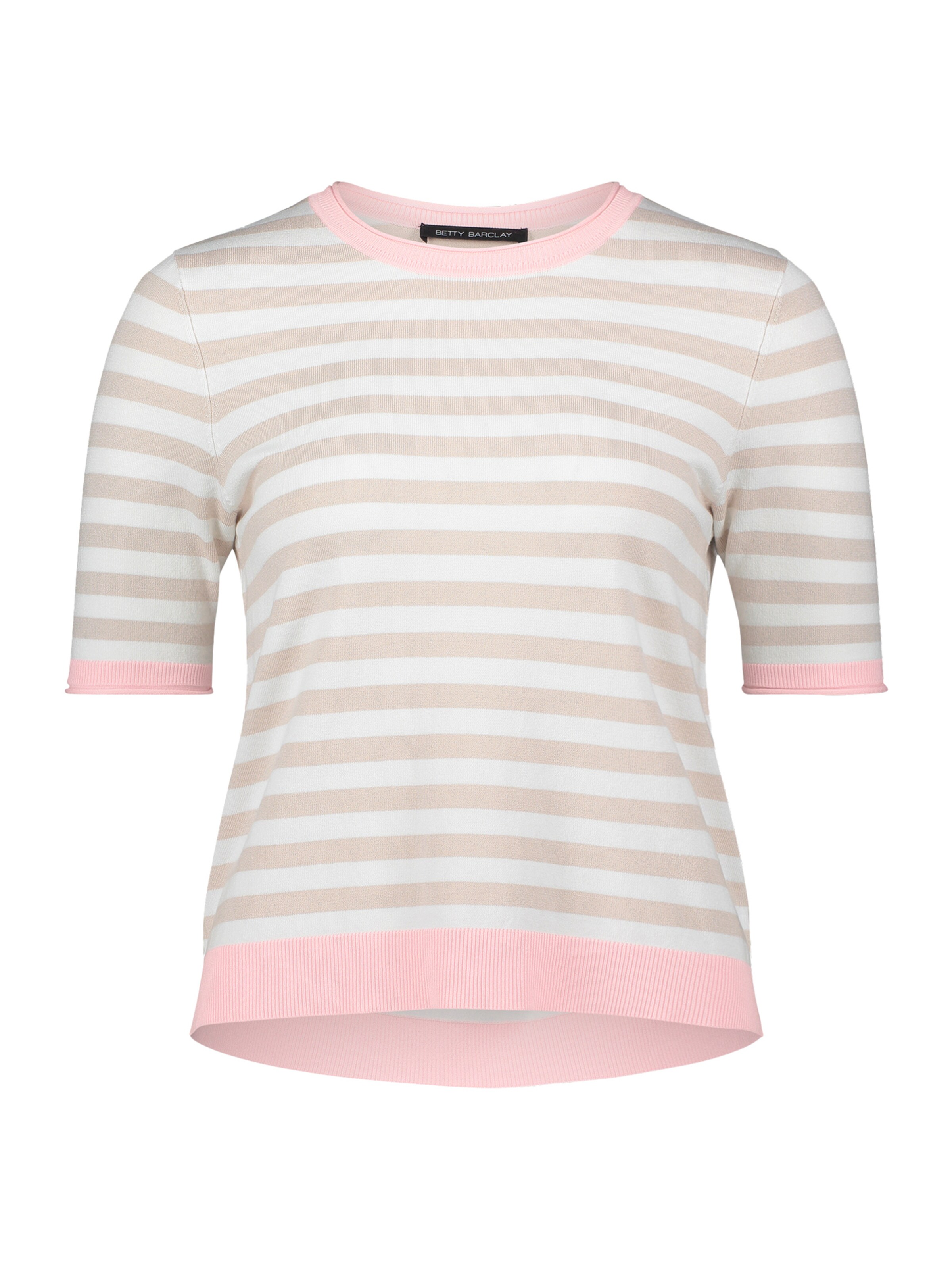 Betty Barclay Basic-Pullover kurzarm in Beige: Vorderseite