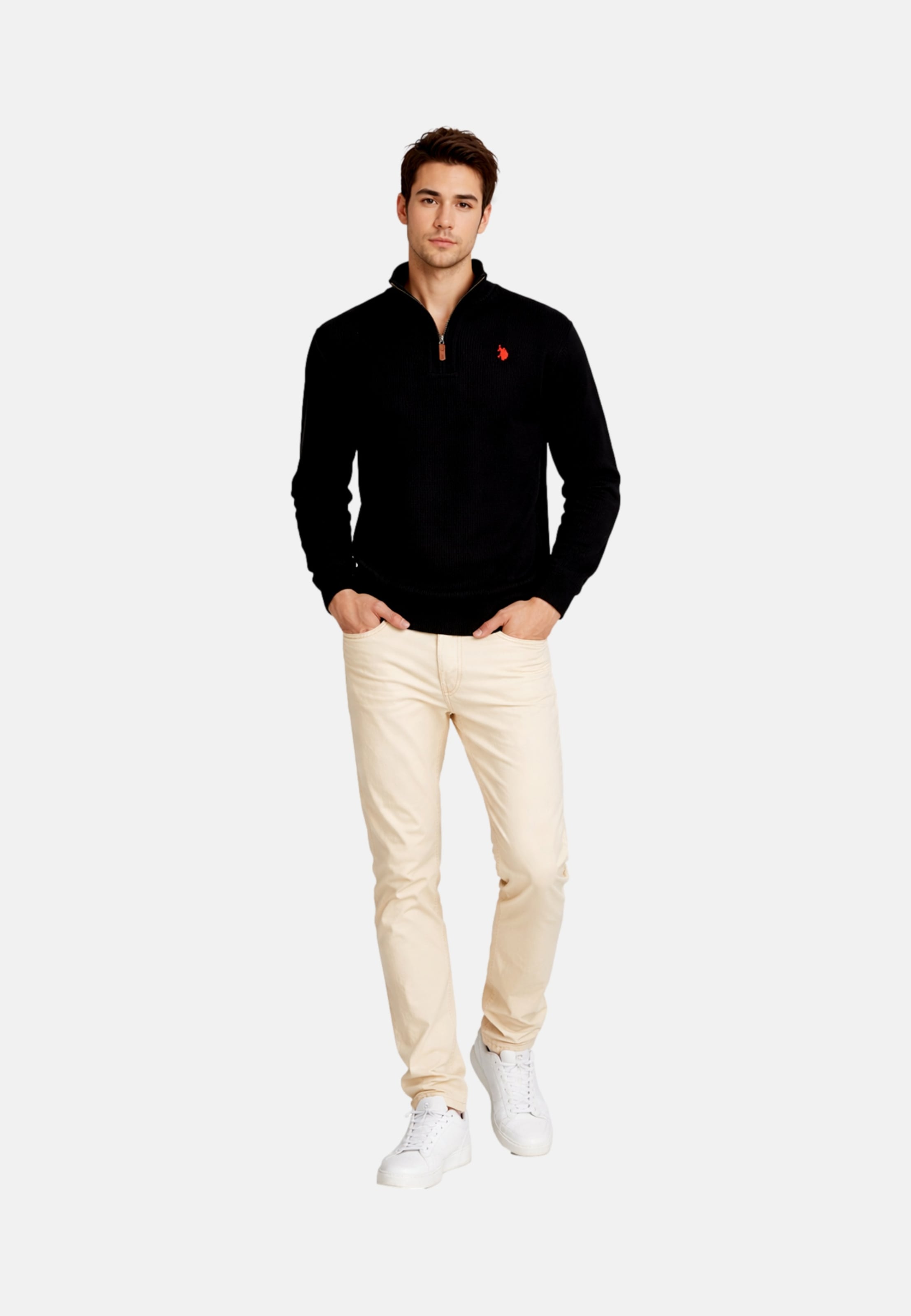 Pullover 'Half Zip' di U.S. POLO ASSN. in nero