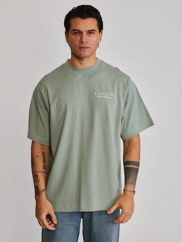 T-Shirt SikSilk en vert : devant