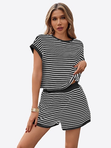 Costum cu pantaloni de la Imily Bela pe negru: față