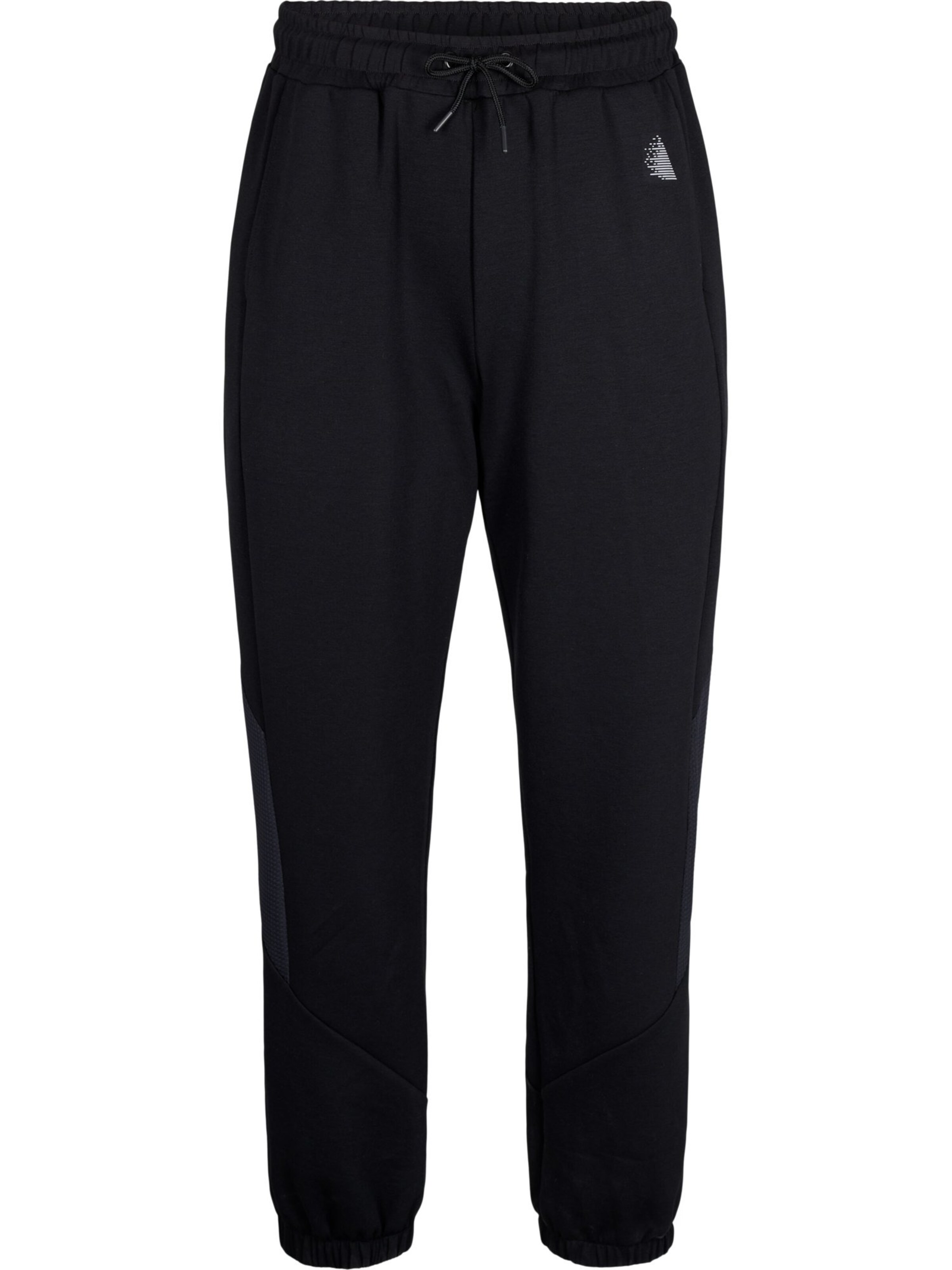 Active by Zizzi Tapered Hosen 'AINE' in Schwarz: Vorderseite
