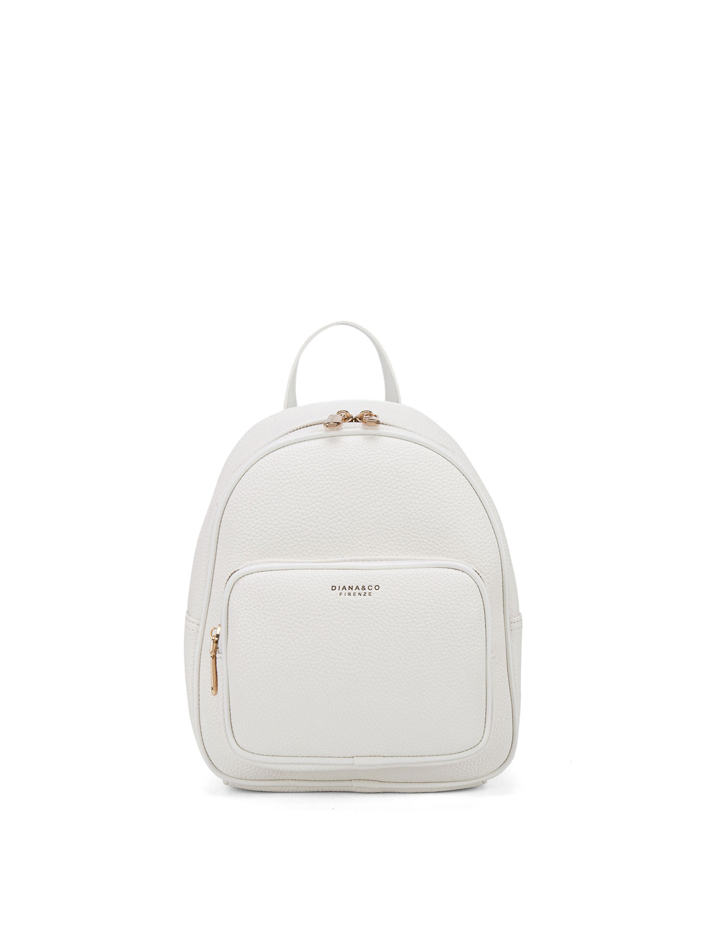 Zaino 'Zaino Donna Vegan Leather con Zip e Tasche Organizzate - Diana & Co' di Diana&Co. in bianco: frontale