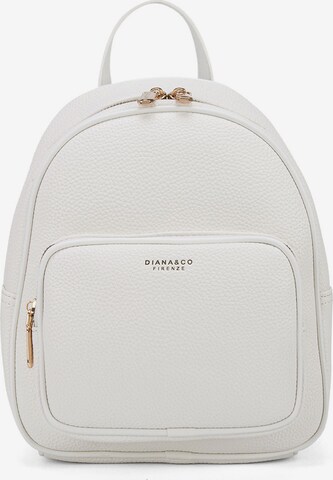 Zaino 'Zaino Donna Vegan Leather con Zip e Tasche Organizzate - Diana & Co' di Diana&Co. in bianco: frontale