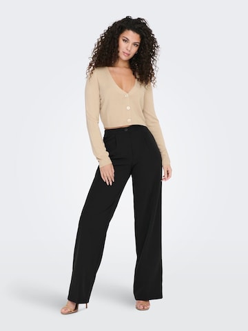 ONLY Wide leg Pleat-Front Pants in Black