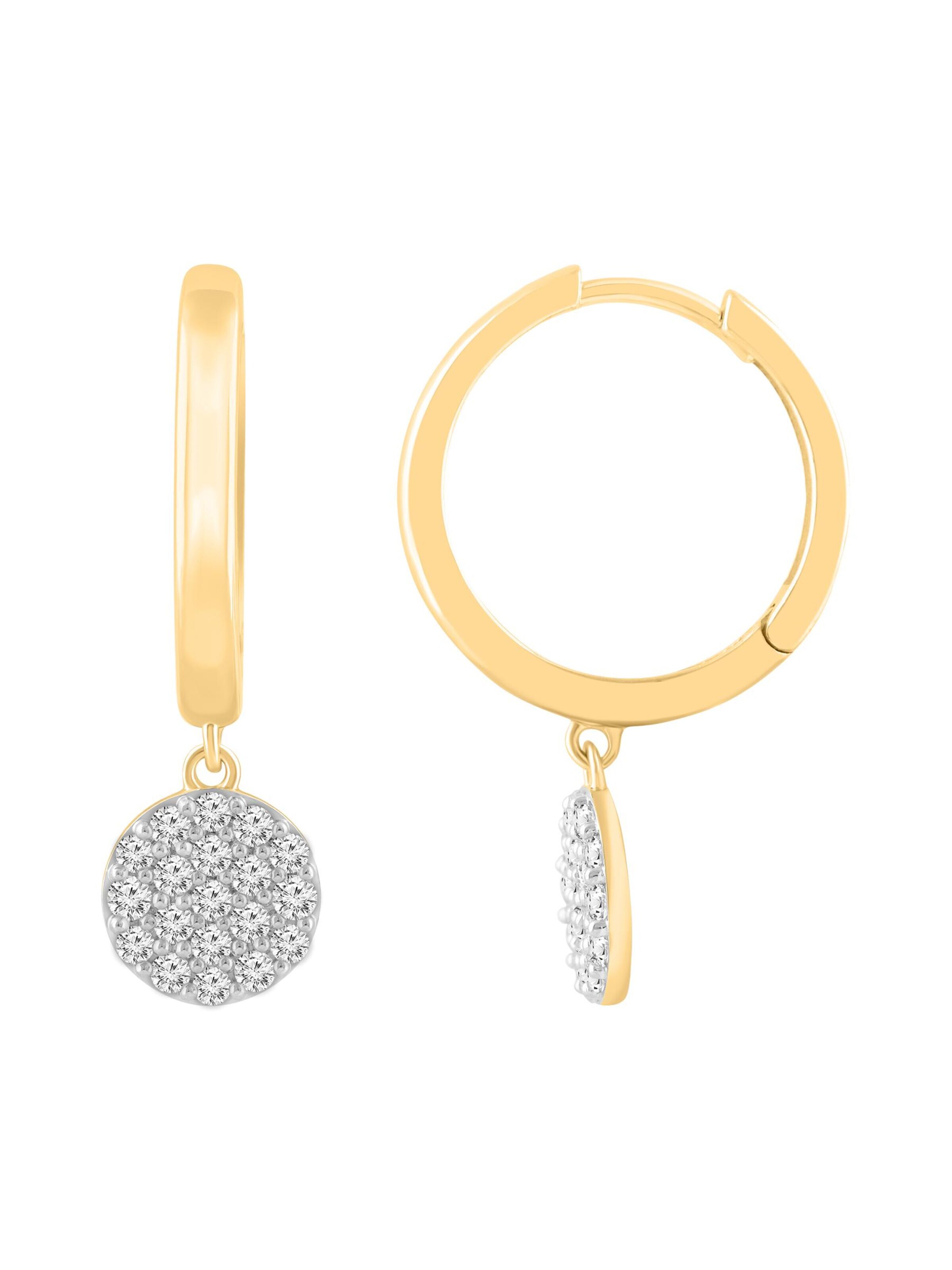 Orecchini 'Ohrringe aus 375 Gelbgold mit Lab Grown Diamant' di ETHISHER DIAMANTEN in oro