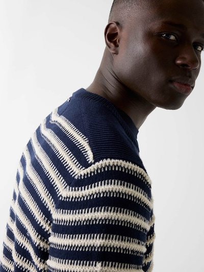 GUESS Pullover in navy / weiß, Produktansicht