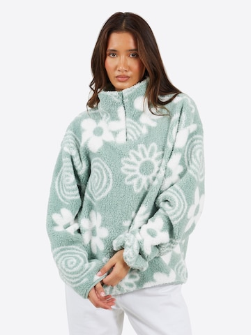 Veste en polaire BRAVE SOUL en vert : devant