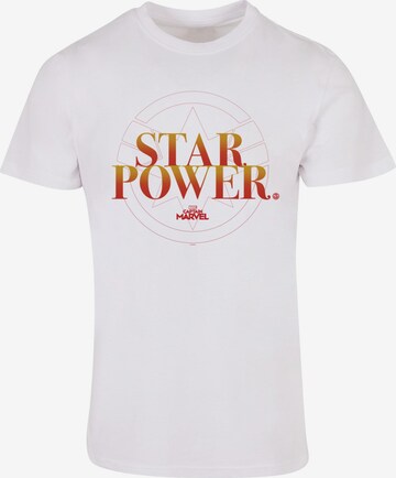 T-Shirt 'Captain Marvel - Star Power' ABSOLUTE CULT en blanc : devant