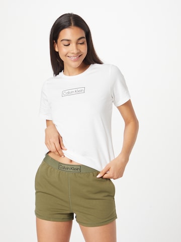 Calvin Klein Underwear Normalny krój Szorty w kolorze zielony: przód