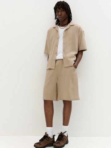 Pull&Bear Comfort fit Srajca | rjava barva