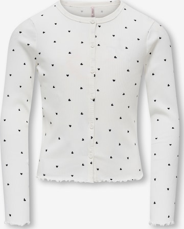 ONLY GIRLS Knit Cardigan 'KOGBELLA' in White: front