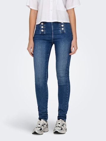 Coupe slim Jean 'DAISY' ONLY en bleu : devant