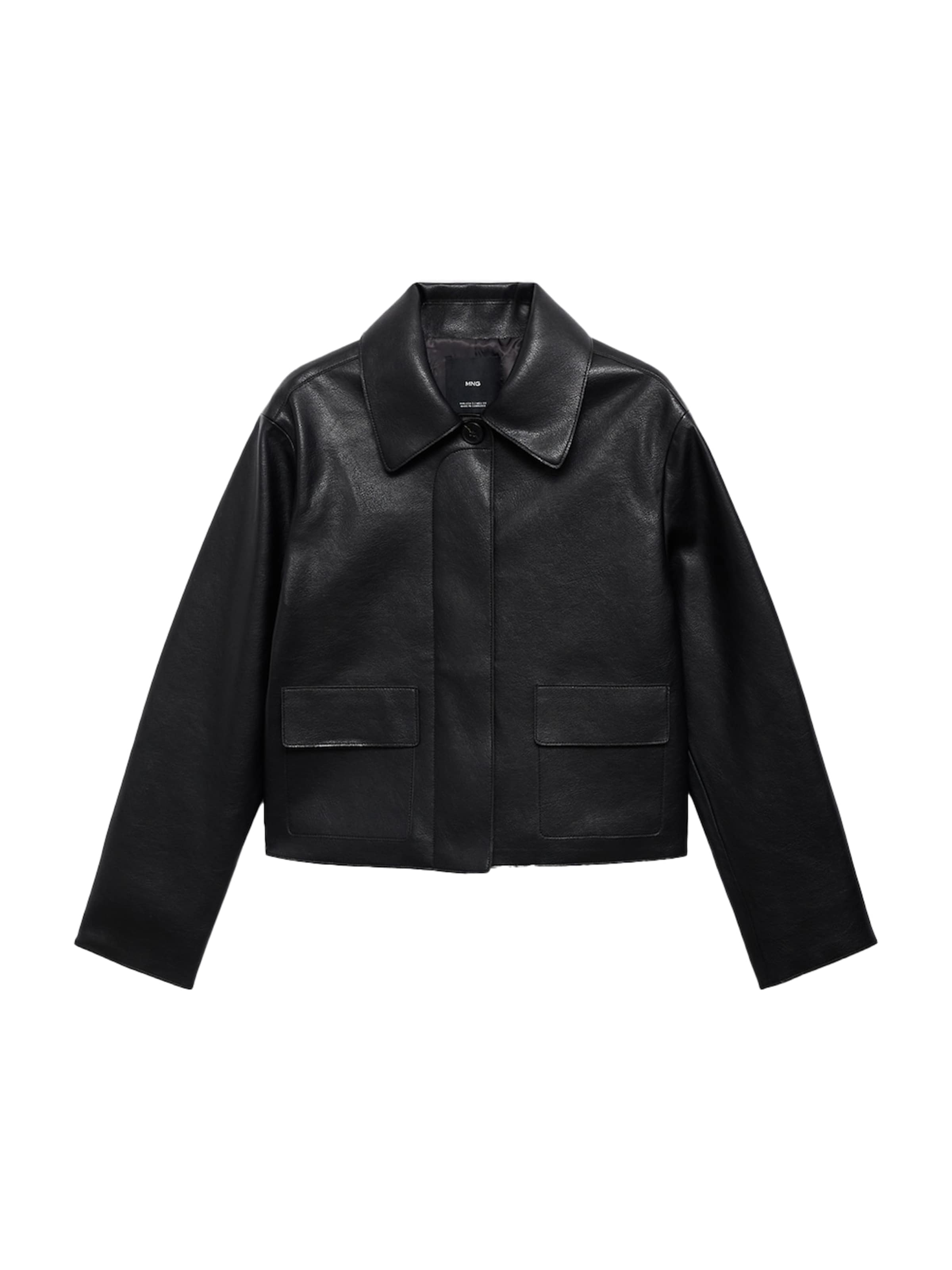 MANGO Prehodna jakna 'Sabina' | črna barva: sprednja stran