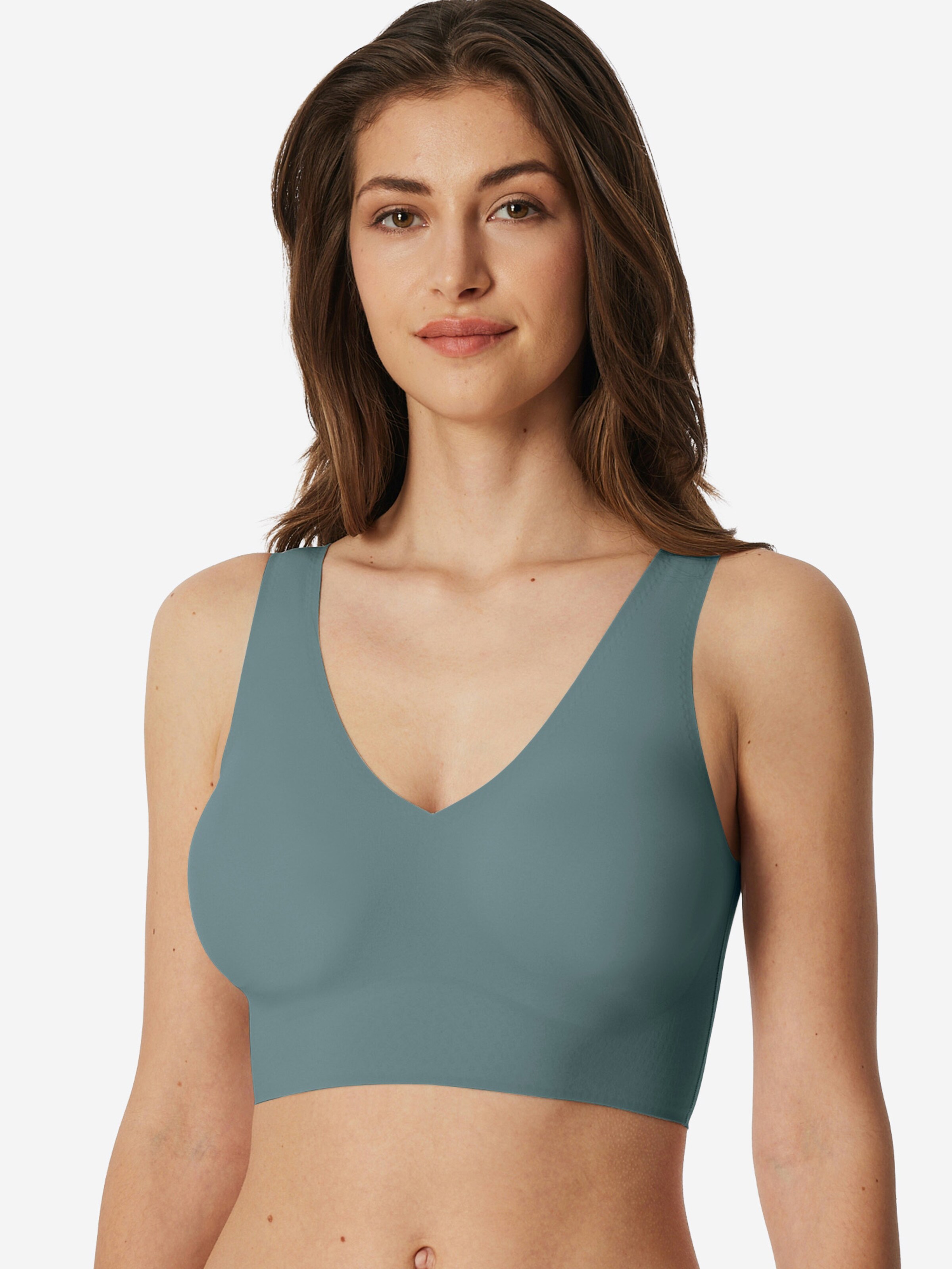 Bustier Soutien-gorge ' Invisible Soft Padded ' SCHIESSER en vert : devant