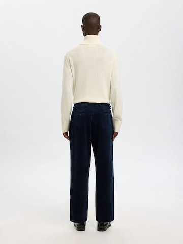 Loosefit Pantalon à pince SELECTED en bleu