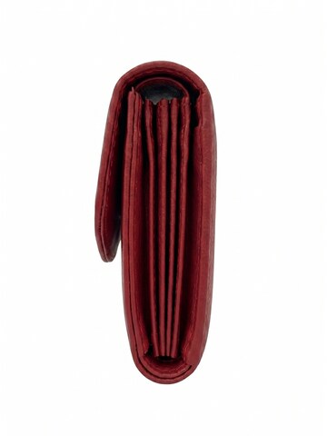 Portamonete 'Portafoglio donna vera pelle Gianmarco Venturi bottone zip' di GianMarco Venturi in rosso