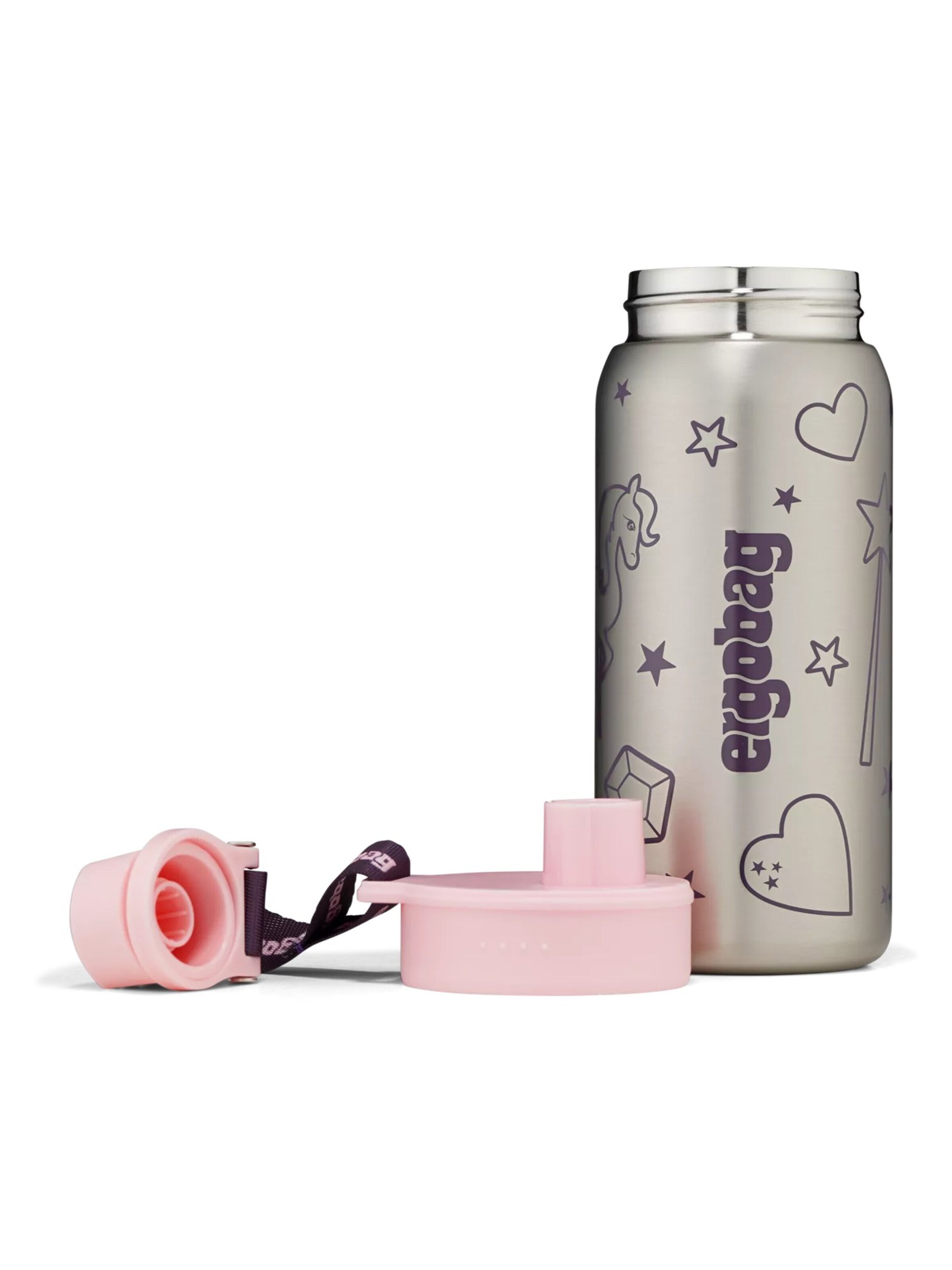 ergobag Drinking Bottle 'Trinkflasche Edelstahl Trinkflasche' in Pink