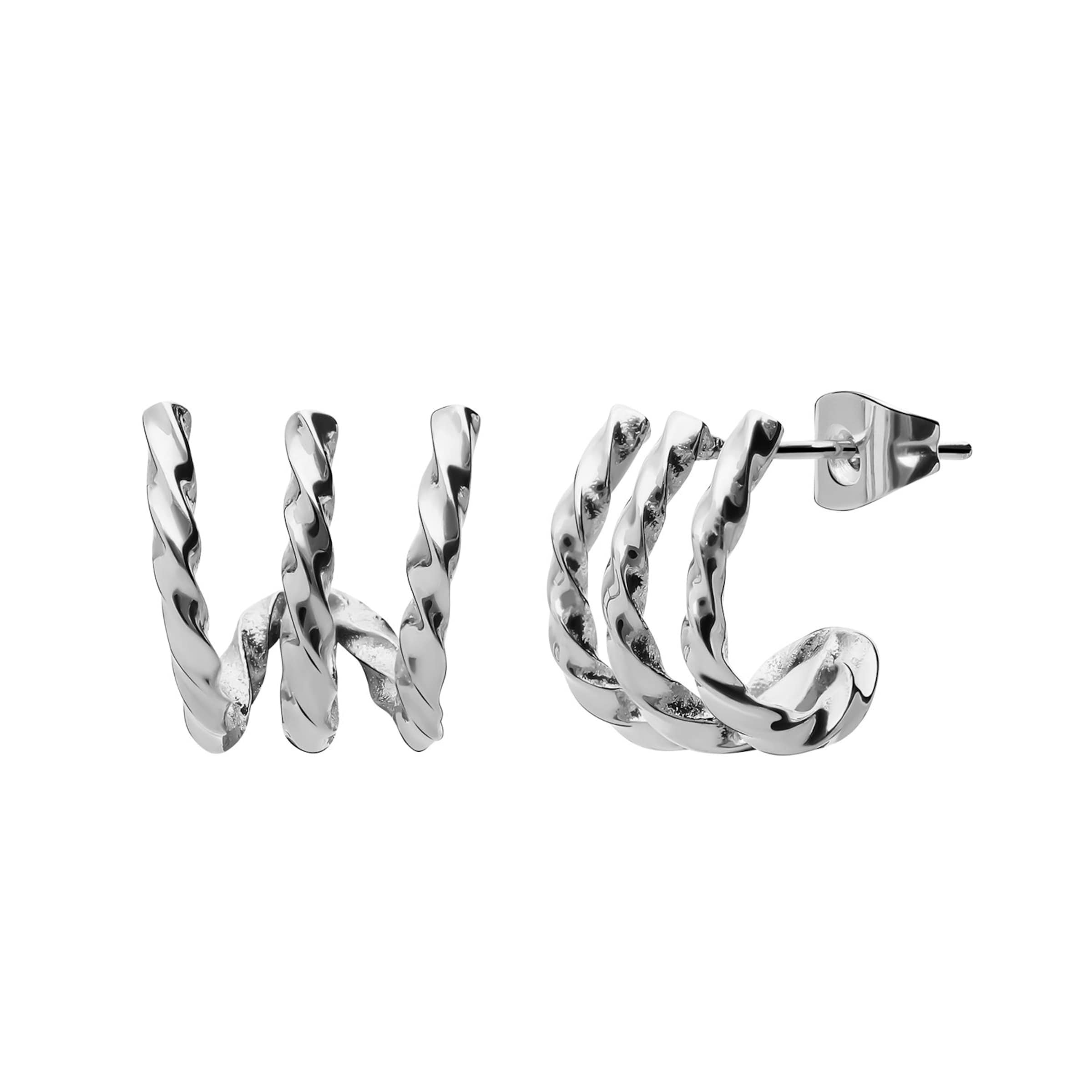 Lucardi Earrings 'Chic' in Silver: front