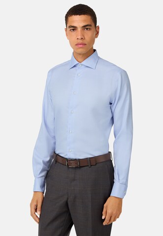 Boggi Milano Regular Fit Hemd in Blau: Vorderseite