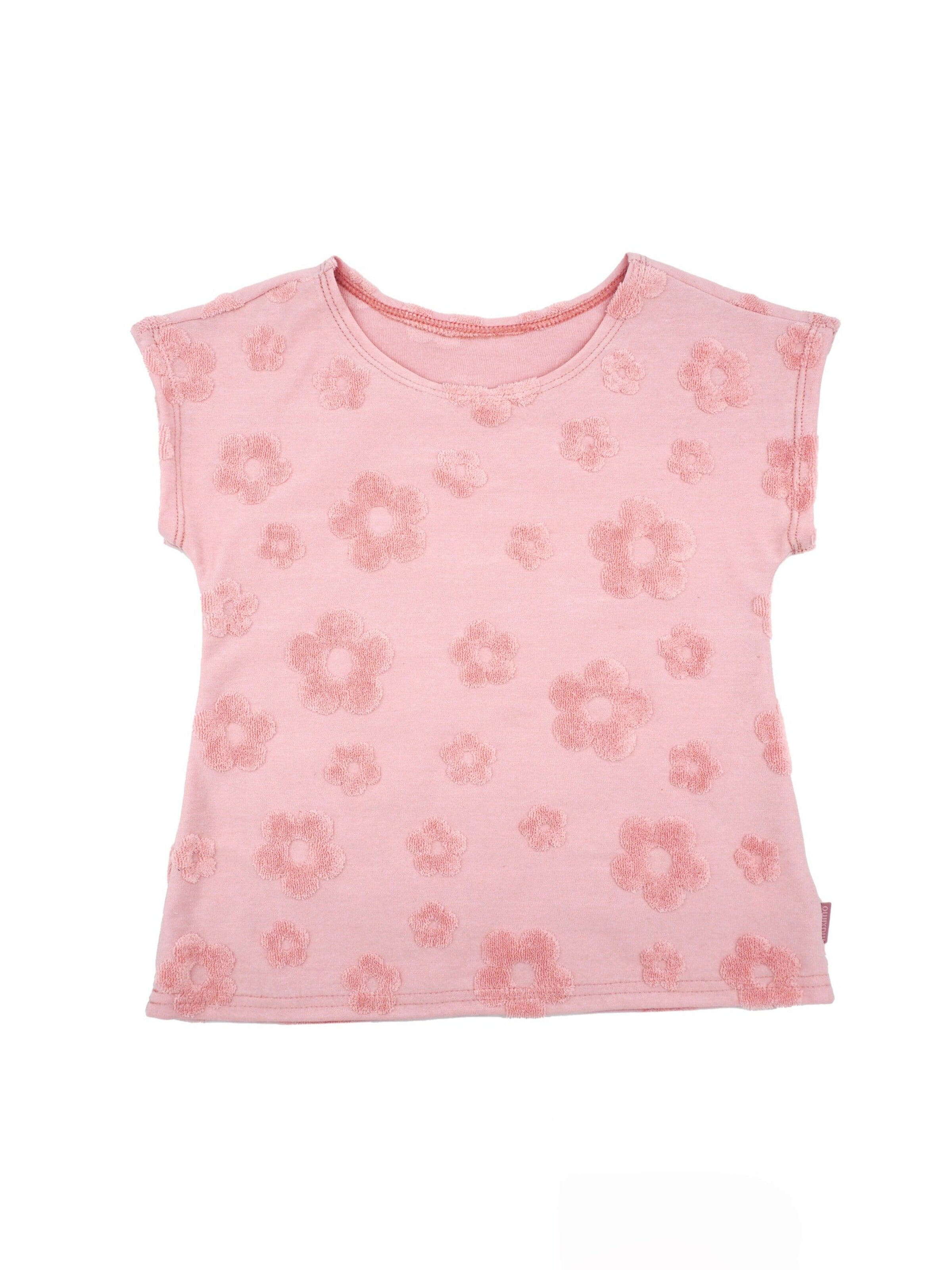 MAXIMO Shirt 'MINI GIRL-Shirt, Jersey Frotteeblumen' in 110-116/Regular in Rose, Item view