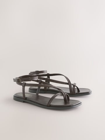 Next T-bar sandals 'Forever Comfort' in Brown