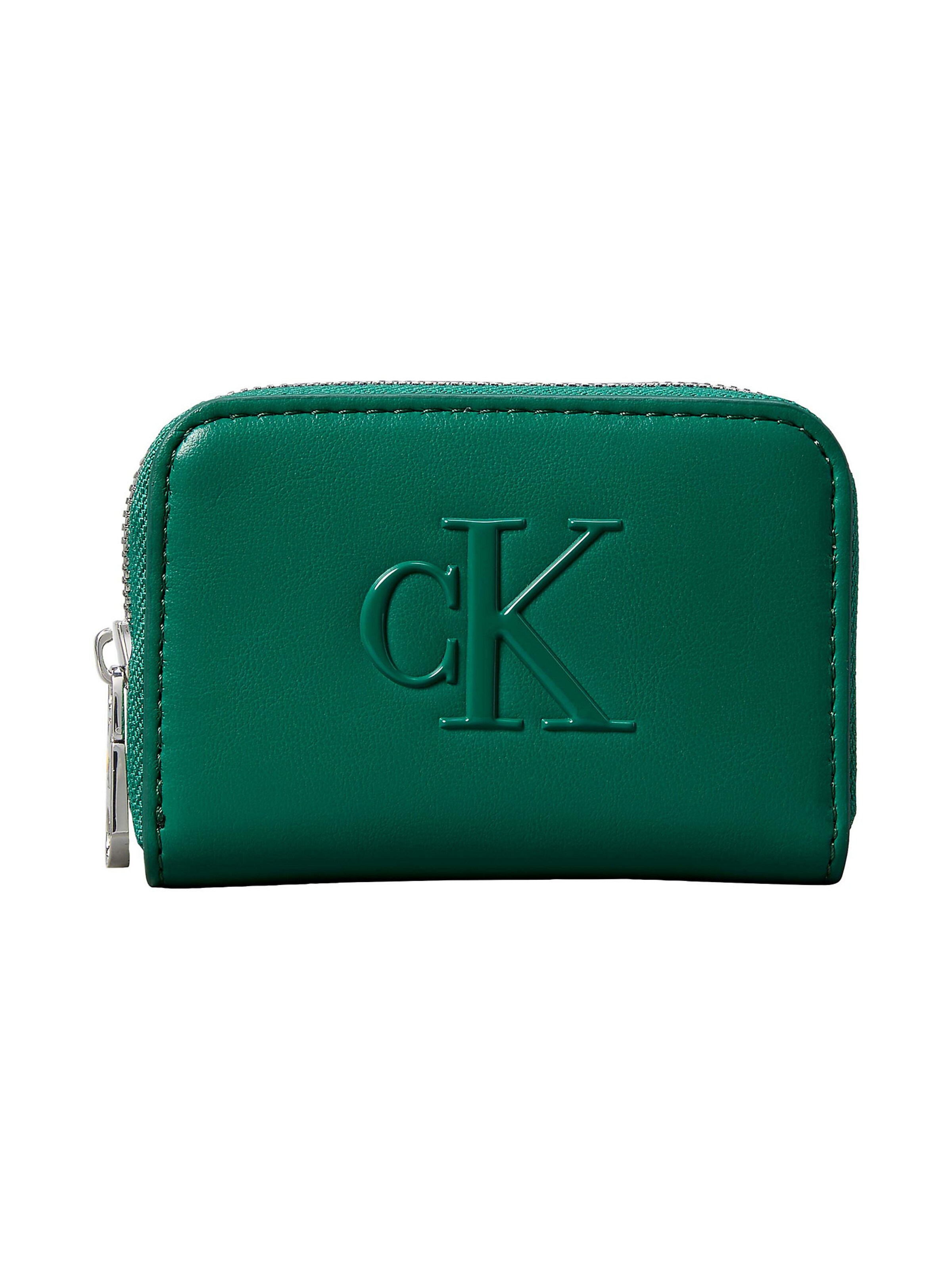 Calvin Klein Wallet in Green: front