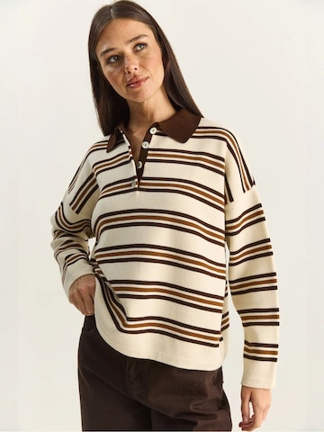 Bianco Lucci Pullover 'Pullover'‌‌‌‌ in Beige