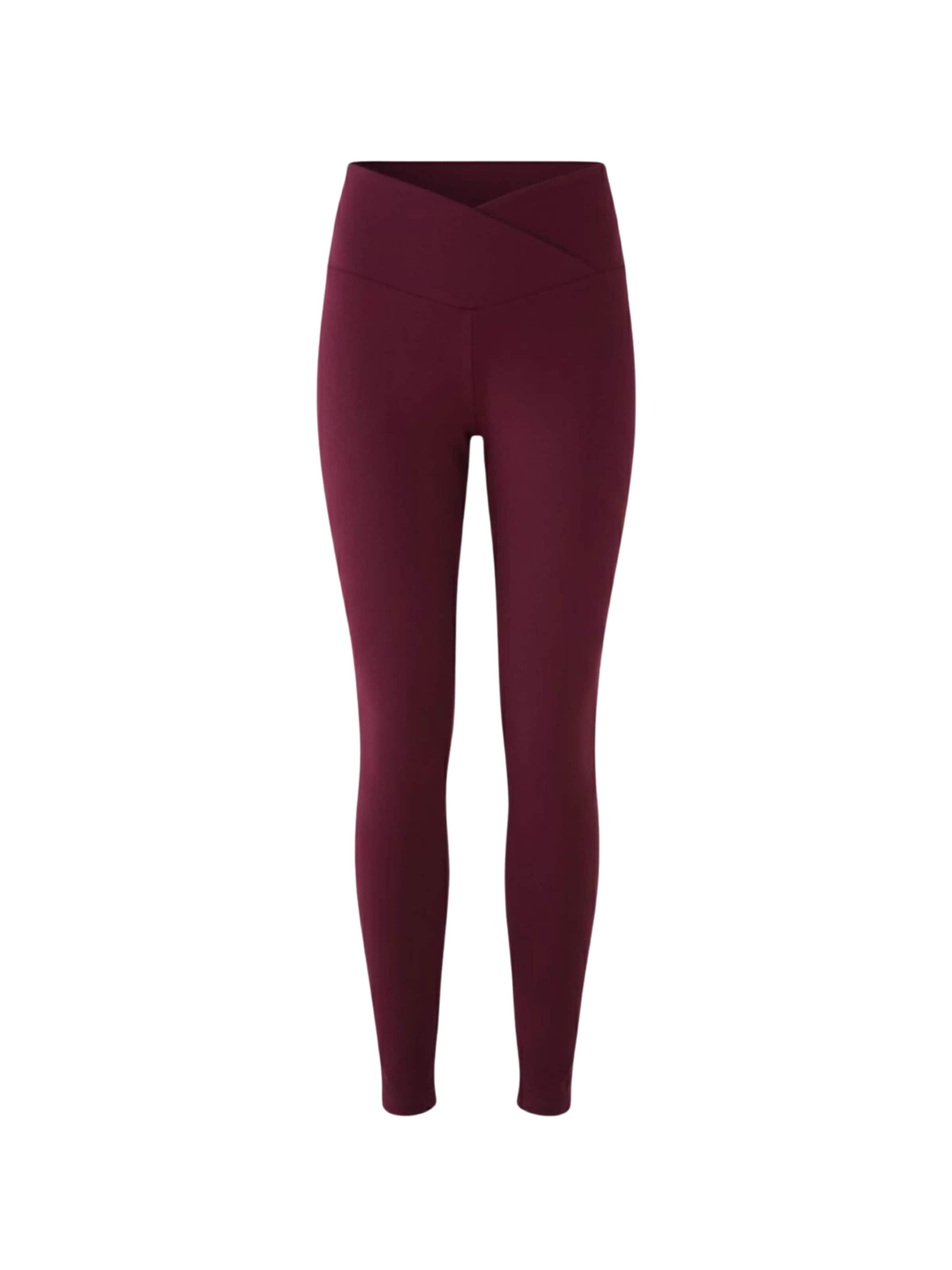 ZUBEK Slimfit Leggings 'Women's Seacell Leggings - Burgundy'‌‌‌‌‌‌ in Rot: Vorderseite
