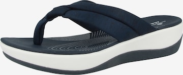 CLARKS T-Bar Sandals 'Arla Kaylie' in Blue: front