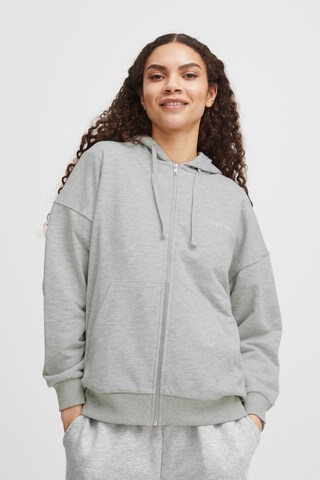 The Jogg Concept Zip-Up Hoodie 'Safine' in Grey: front