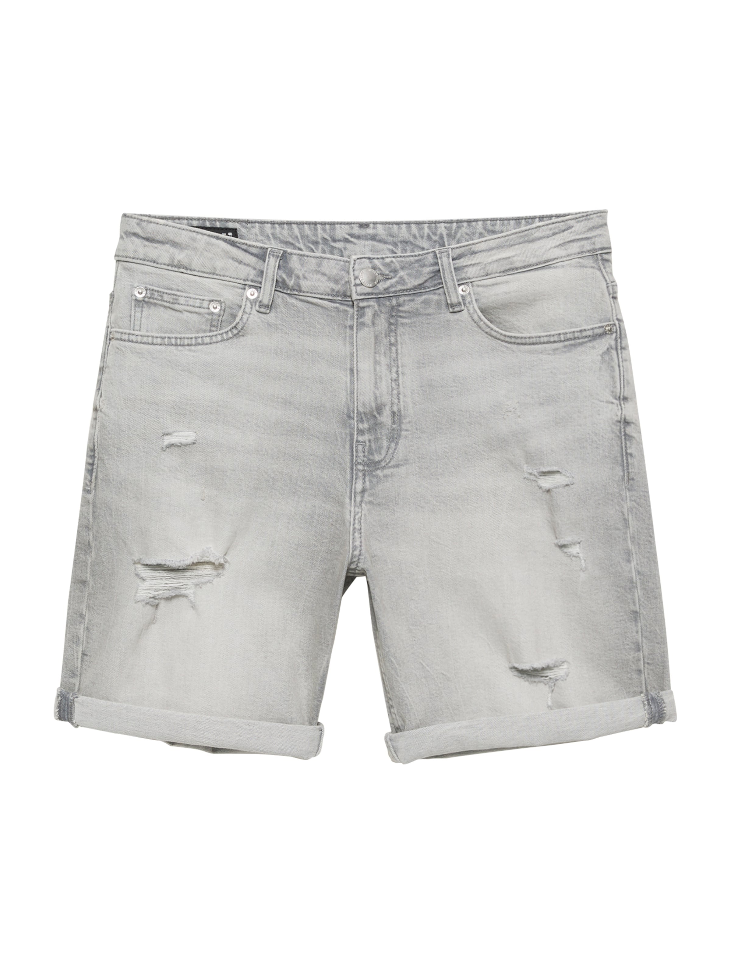 Pull&Bear Slimfit Kavbojke | siva barva: sprednja stran