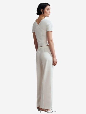 Wide Leg Pantalon Dilvin en blanc